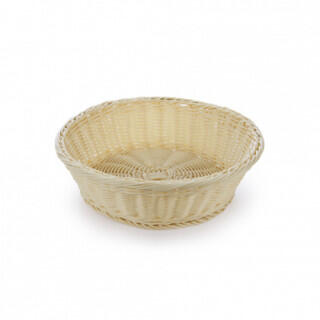 кт257 Корзинка пластиковая 360 мм бежевая